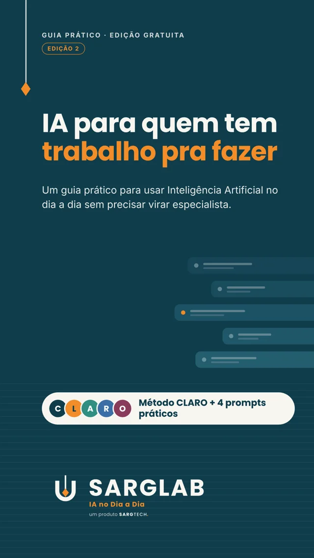 Capa do guia gratuito IA para quem tem trabalho pra fazer